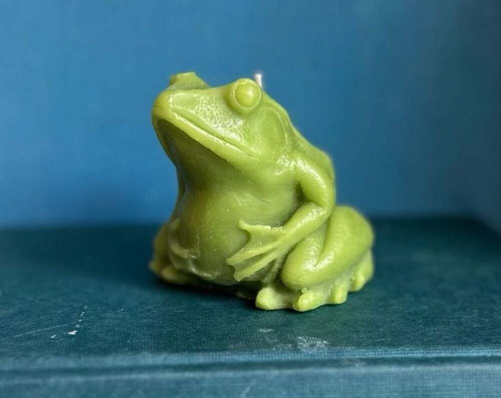 Big Dipper Wax Works 100% Beeswax Frog Candle